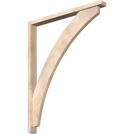 Ekena Millwork Thorton Craftsman Smooth Bracket w/ Offset Brace, Douglas Fir, 3 1/2"W x 36"D x 44"H BKT0402X36X44THR04SDF